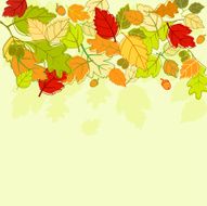 Abstract autumn falling leaves