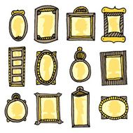 Retro cartoon picture frames