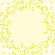 decorative frame with flower silhouette around vector illustration