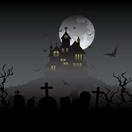 Old castle at night