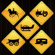 Yellow Signs - Transportation N4