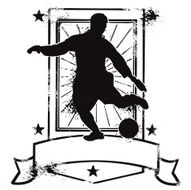 Distressed soccer emblem