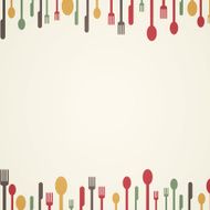 Vector Background with Abstract Cutlery N2