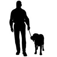 Vector silhouette of the man N24