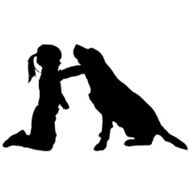 Vector silhouette of child N84