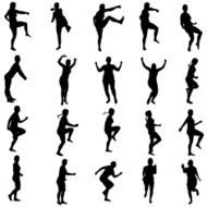 Vector silhouette of a woman N1888
