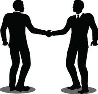 business handshake silhouette N11