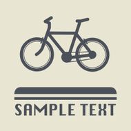 Bicycle icon or sign