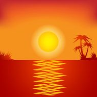 Tropical beach in the evening N2