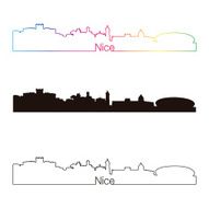 Nice skyline linear style with rainbow