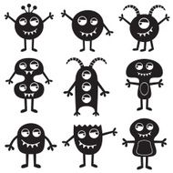 Monsters set isolated vector elements