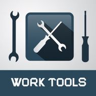 Spanner and Screwdriver Icons - Work Tools