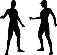 sportive man silhouette N15