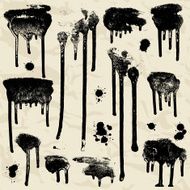 Ink splatters Grunge design elements collection N4