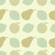 Seamless pattern with silhouettes fruits N2