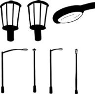 Silhouette Street Lamps