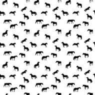 Horse Runs Hops Gallops Isolated Seamless Pattern