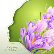 Beautiful young woman with flowers in hair N8
