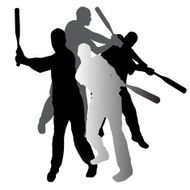 Vector silhouette baseball