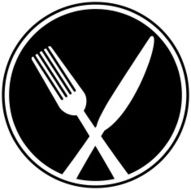 Fork and Knife Cross Symbol
