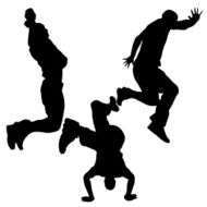 Vector Silhouette Of People N789