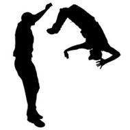 Vector silhouettes of businessmen N22