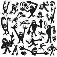 funny monsters - vector icons N2