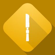 Vector icon of Knife with a long shadow