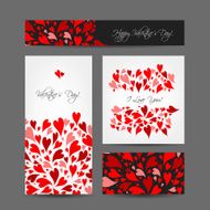 Set of valentine cards for your design N4