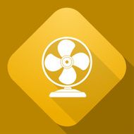 Vector icon of Fan with a long shadow
