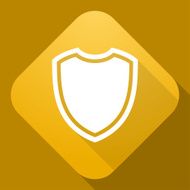 Vector icon of Shield with a long shadow