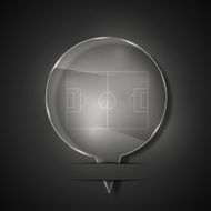 Vector glass field icon on gray background Eps 10