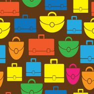 multicolored handbags icons of seamless pattern N2