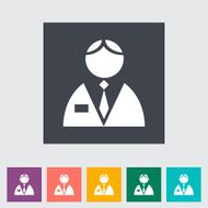 Person single flat icon N5