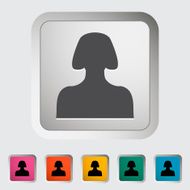 Female avatar single icon N5