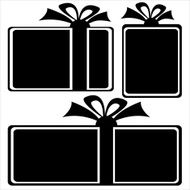 Gift box icons on white background N10