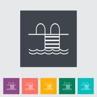 Pool flat icon N3