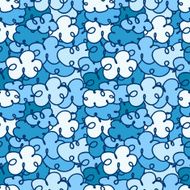 Seamless pattern with a lot of clouds N2