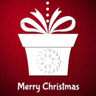 Christmas background with paper gift