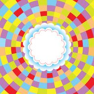 Concentrate pattern card with sign banner in the middle