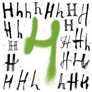 Vector alphabet Letter H
