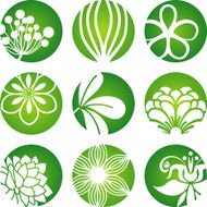 Circle floral icons