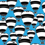 seamless pattern balloons on blue background