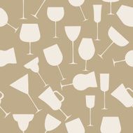 Seamless background pattern of alcoholic glass