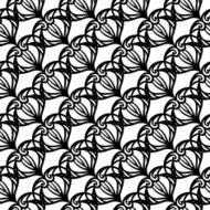 Vintage seamless pattern in black and white
