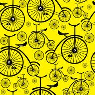 retro bicycle seamless pattern N2