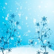 Blue flower grunge N2