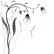 Abstract floral illustration with bluebells for design Vector
