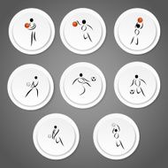 Sport symbol stickers N2