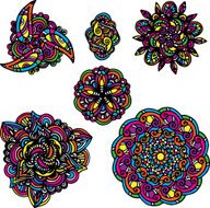 Set of colored decorative tattoos N2